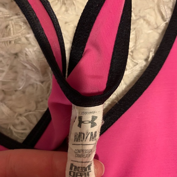 Pink and black under armour sports bra - Picture 3 of 4